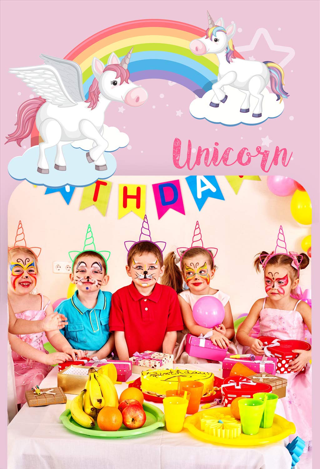 96 Pack Unicorn Party Favors for Kids, Unicorn Party Supplies Birthday Decorations with Unicorn headband, Bracelets, Rings, Stickers, Hairpin, Bonus Goodie Bags, Perfect Unicorn Gifts for Girls Toys Games (取寄) カブー オーナメント KAVU Ornament Unicorn