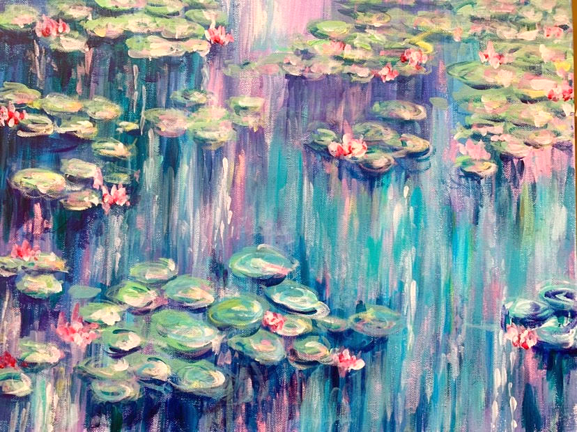 モネ 睡蓮 Monet Water Lilies – Artbar Tokyo – Paint and Wine Art Studio: Let Your Creativity and the Wine Flow! モネ パーカー クロード・モネ 睡蓮 スイレン ボックス Life is ART ライフ イズ アート SS S S メンズ レディース 大きいサイズ ビック ブラック ホワイト 黒 白 おしゃれ アート 絵画 名画 S M L XL ブランド 美術